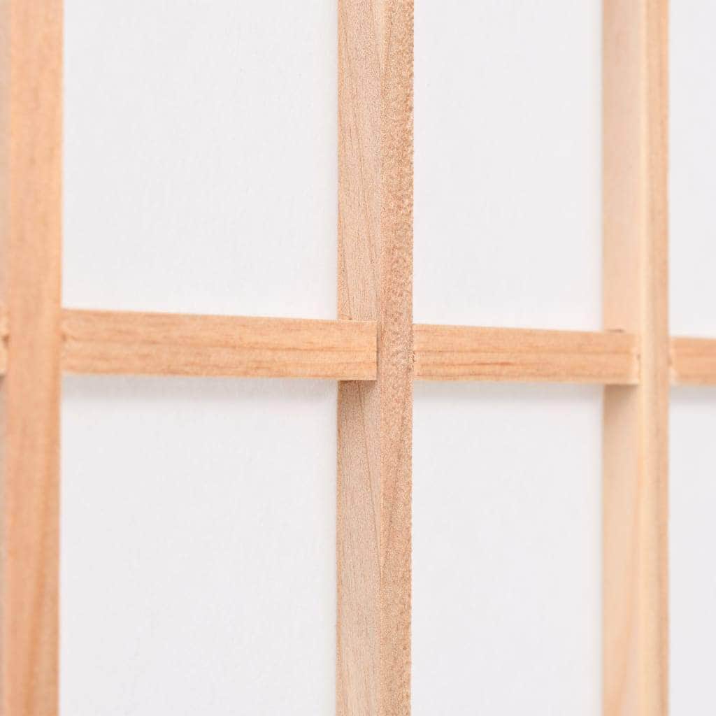 Folding 6-Panel Room Divider Japanese Style Natural