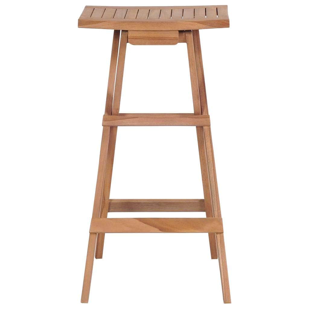 Folding Bar Stools 4 pcs Solid Teak Wood - Simple deals
