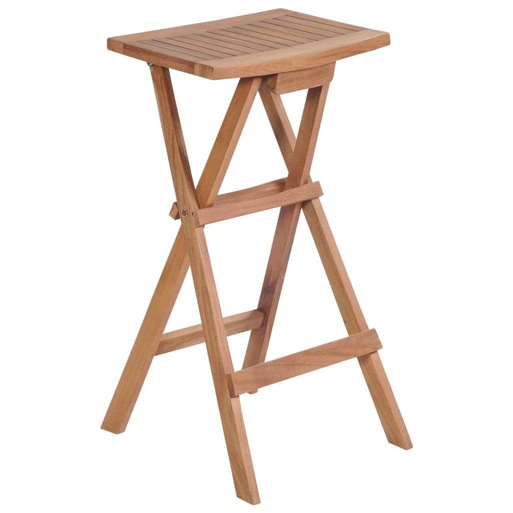 Folding Bar Stools 4 pcs Solid Teak Wood - Simple deals