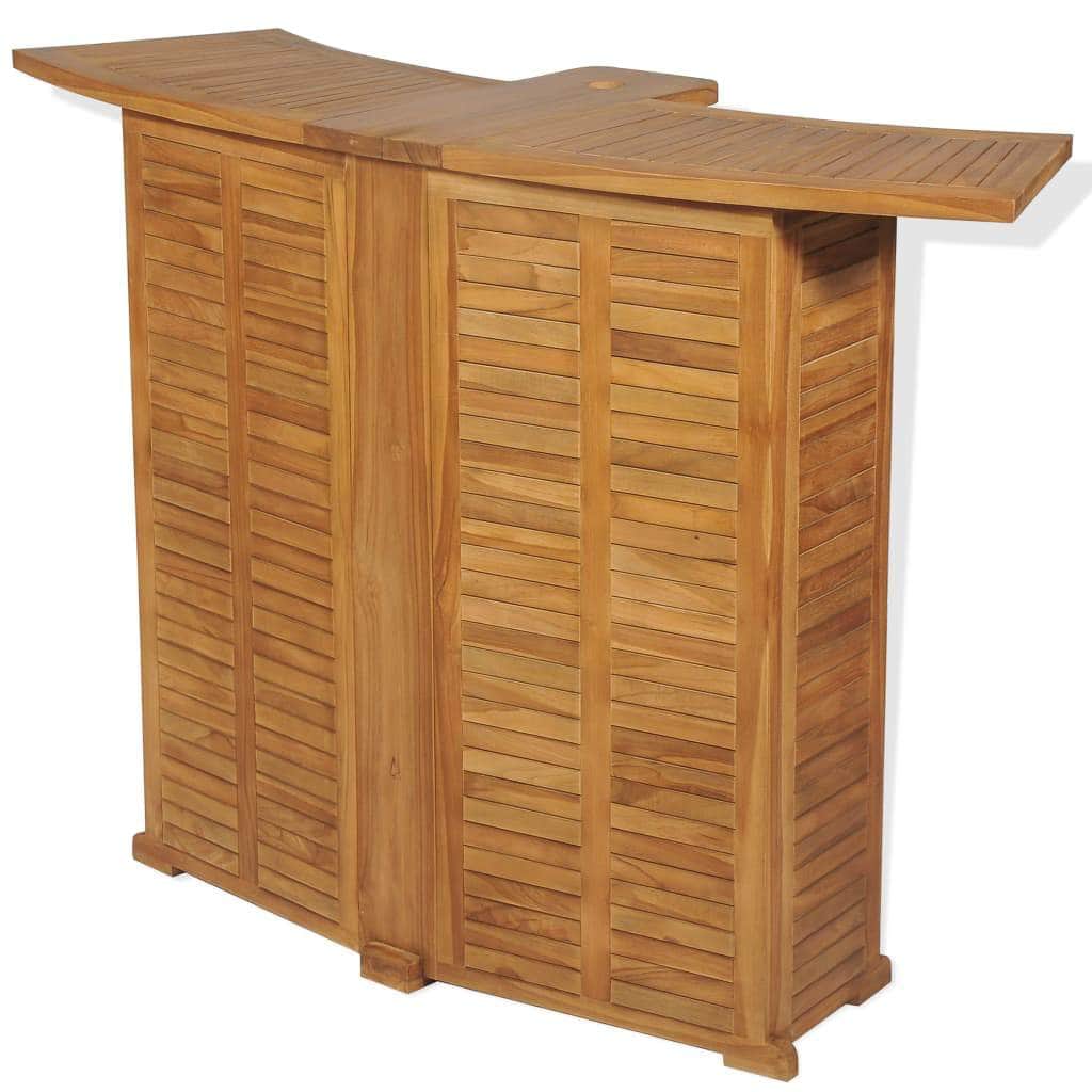 Folding Bar Table Solid Teak Wood - Simple deals