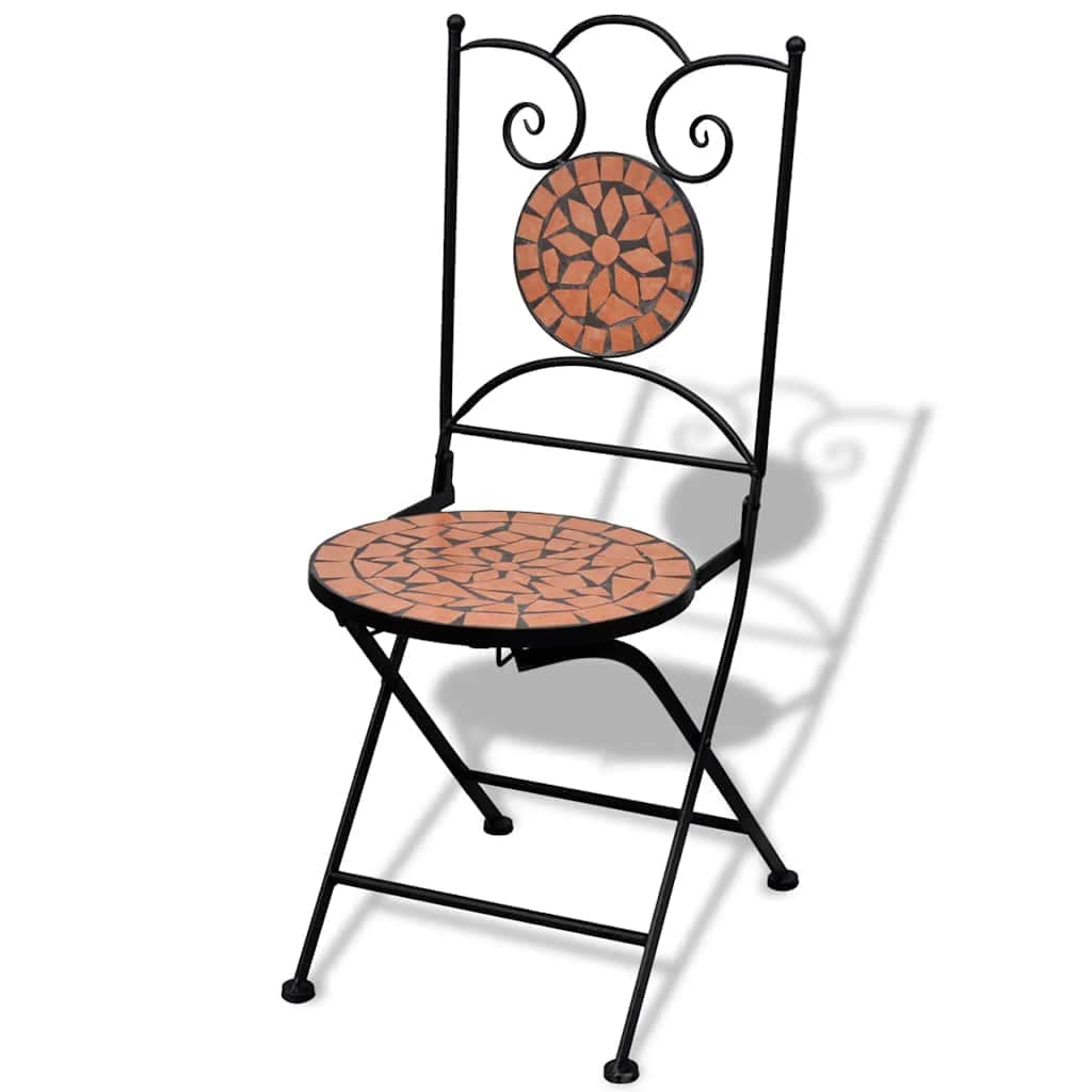 Folding Bistro Chairs 2 pcs Ceramic Terracotta - Simple deals