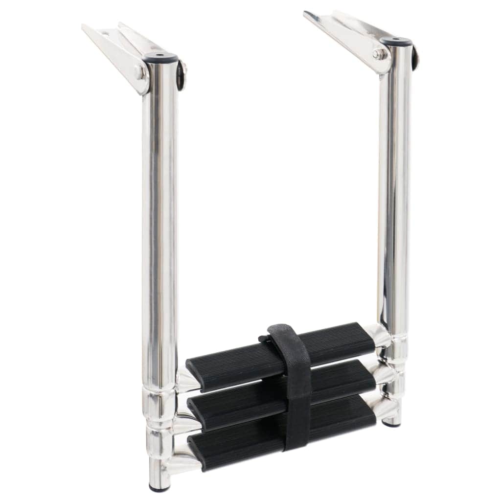 Boat Ladders - Folding Boarding Ladder 3-step Stainless Steel