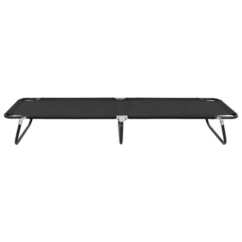 Folding Camping Cot Black Steel
