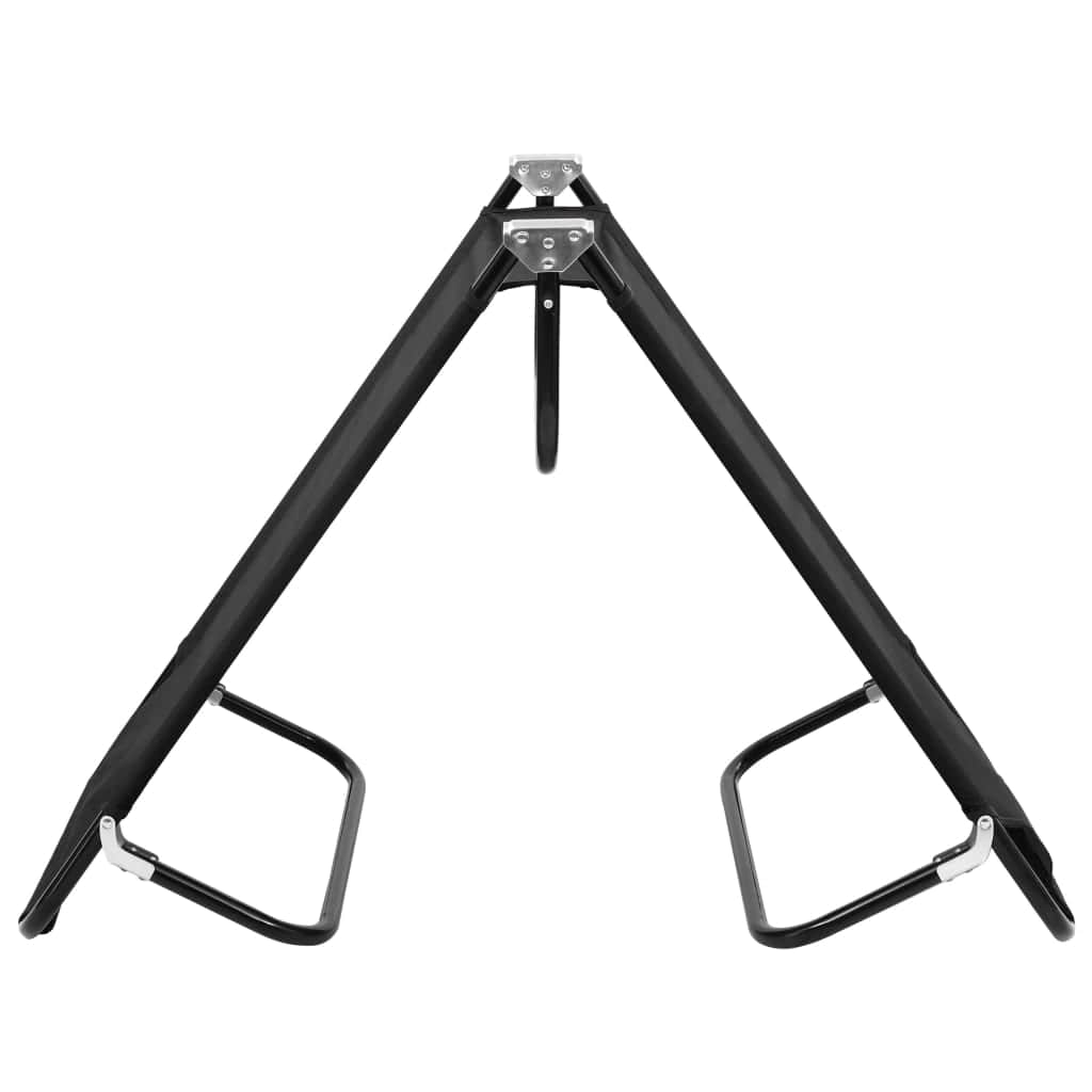 Folding Camping Cot Black Steel
