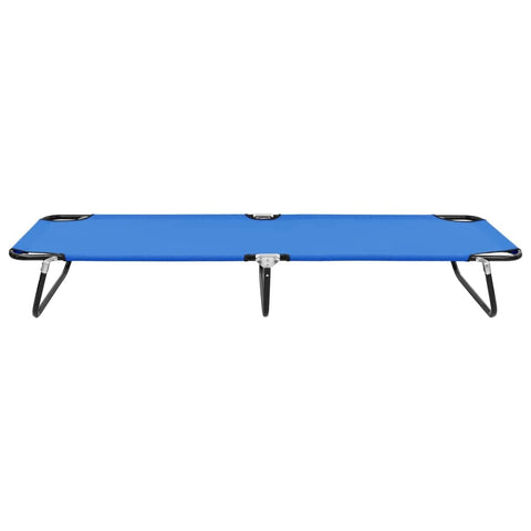 Folding Camping Cot Blue Steel