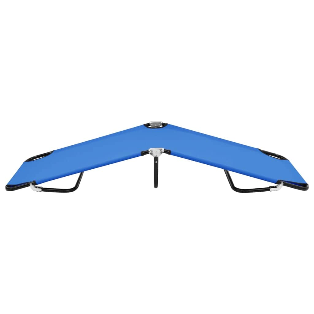 Folding Camping Cot Blue Steel