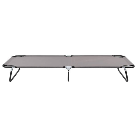 Folding Camping Cot Grey Steel