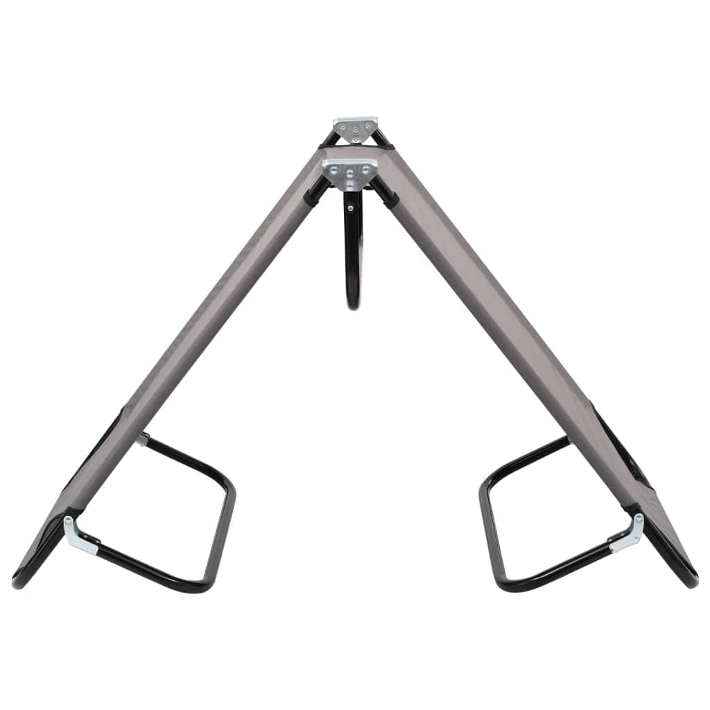Folding Camping Cot Grey Steel