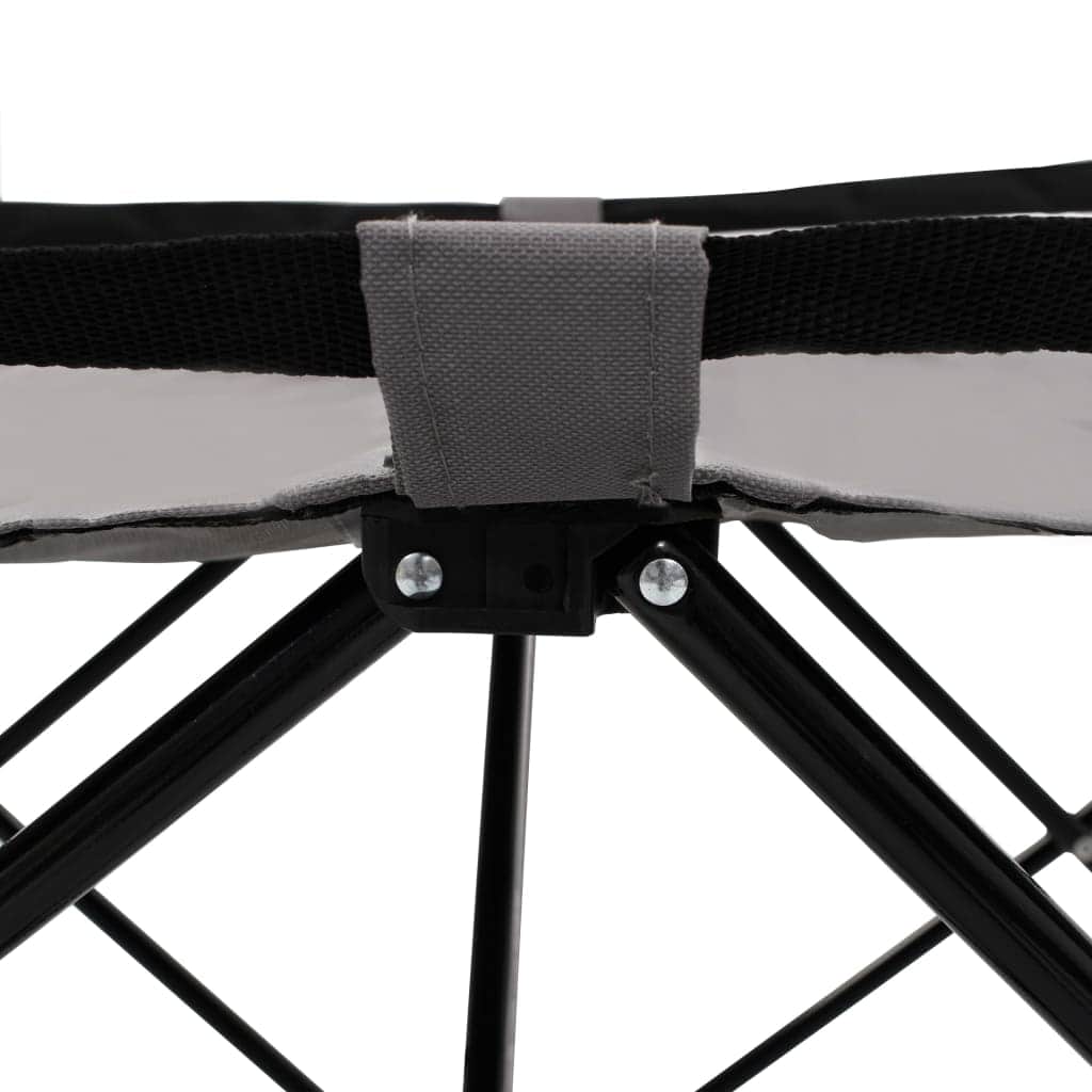 Folding Camping Cot Grey Steel