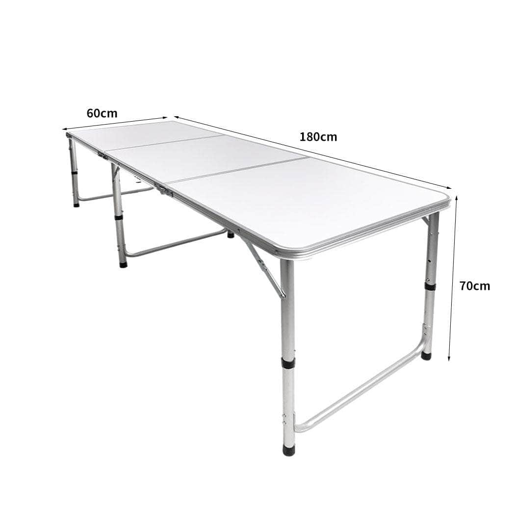 Folding Camping Table Aluminium - Silver