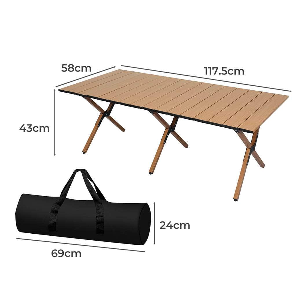 Folding Camping Table Foldable Oak