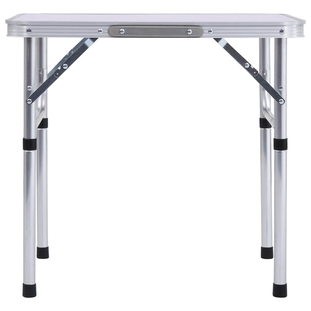 Camp Furniture - Folding Camping Table White Aluminium