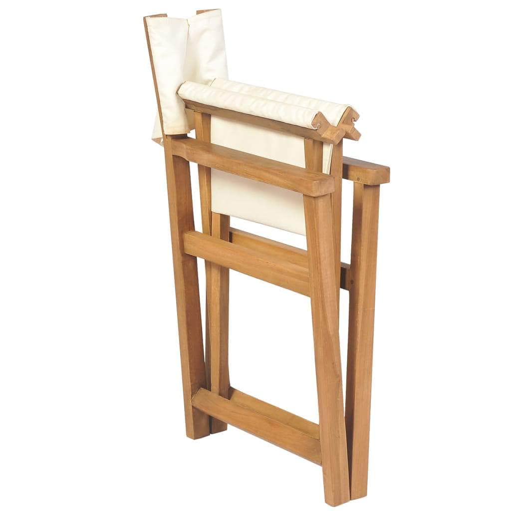 Folding Director's Chair Solid Teak Wood - Simple deals