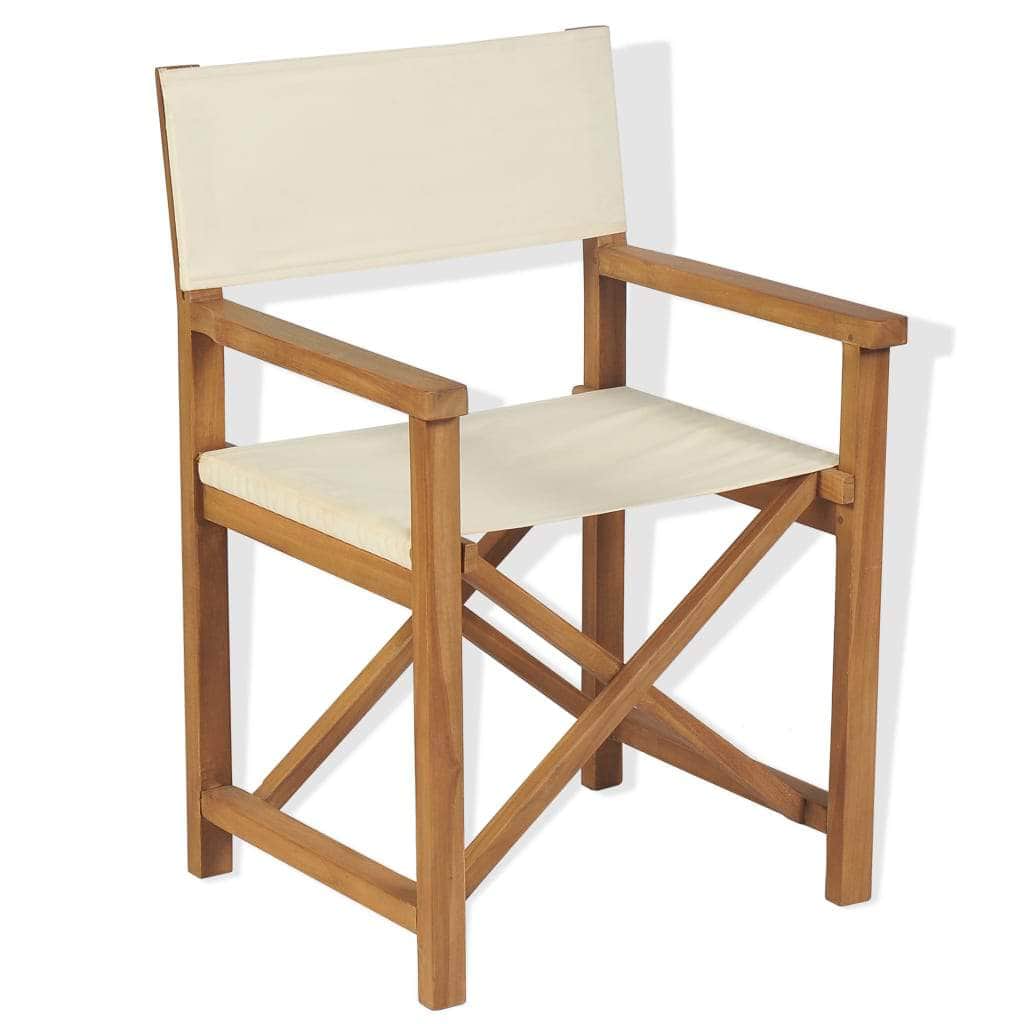 Folding Director's Chair Solid Teak Wood - Simple deals