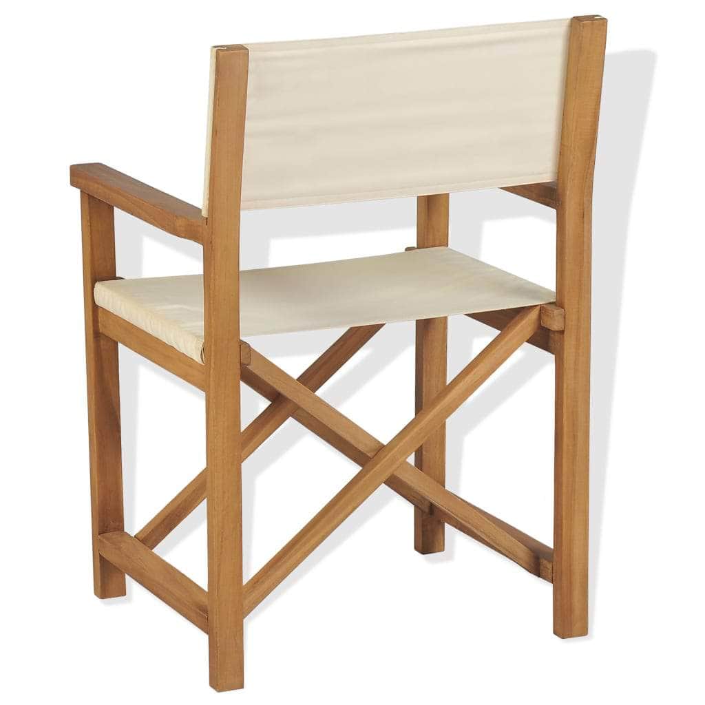 Folding Director's Chair Solid Teak Wood - Simple deals