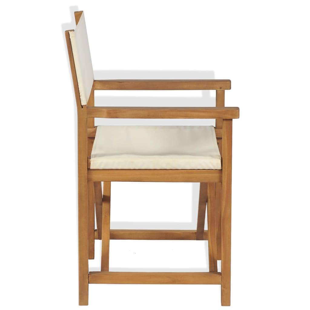 Folding Director's Chair Solid Teak Wood - Simple deals