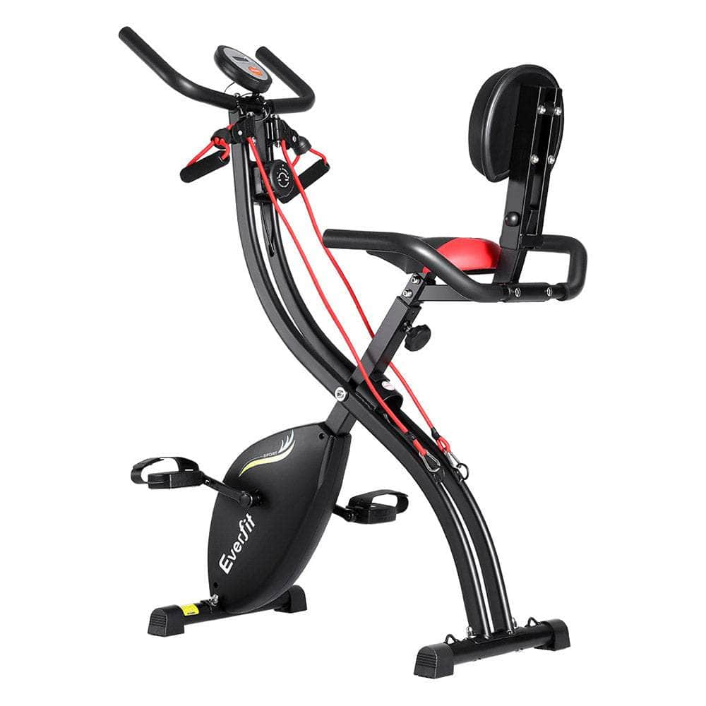 Folding Exercise Bike Magnetic X-Bike Indoor Cycling Resistance Rope