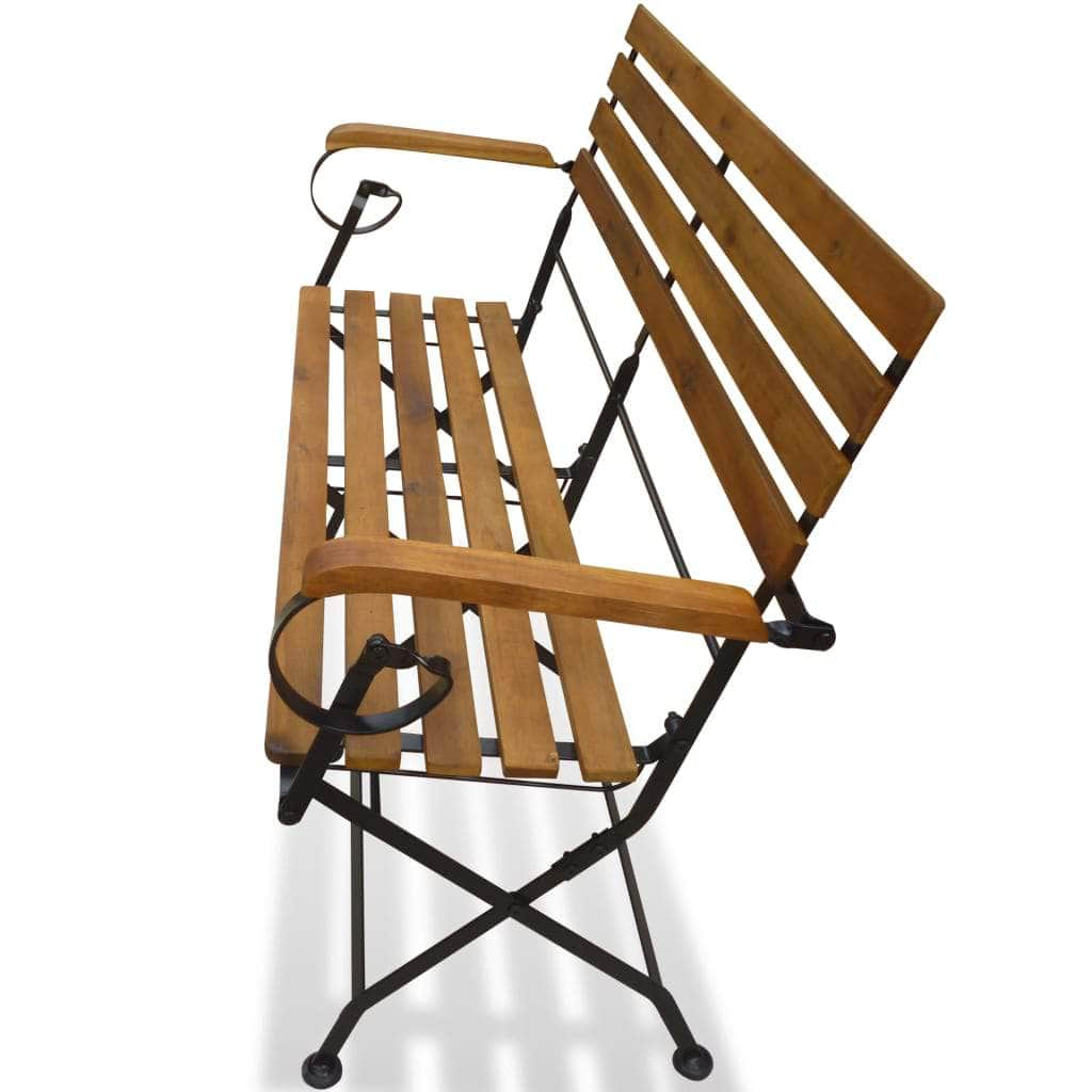 Folding Garden Bench 112 cm Solid Acacia Wood - Simple deals