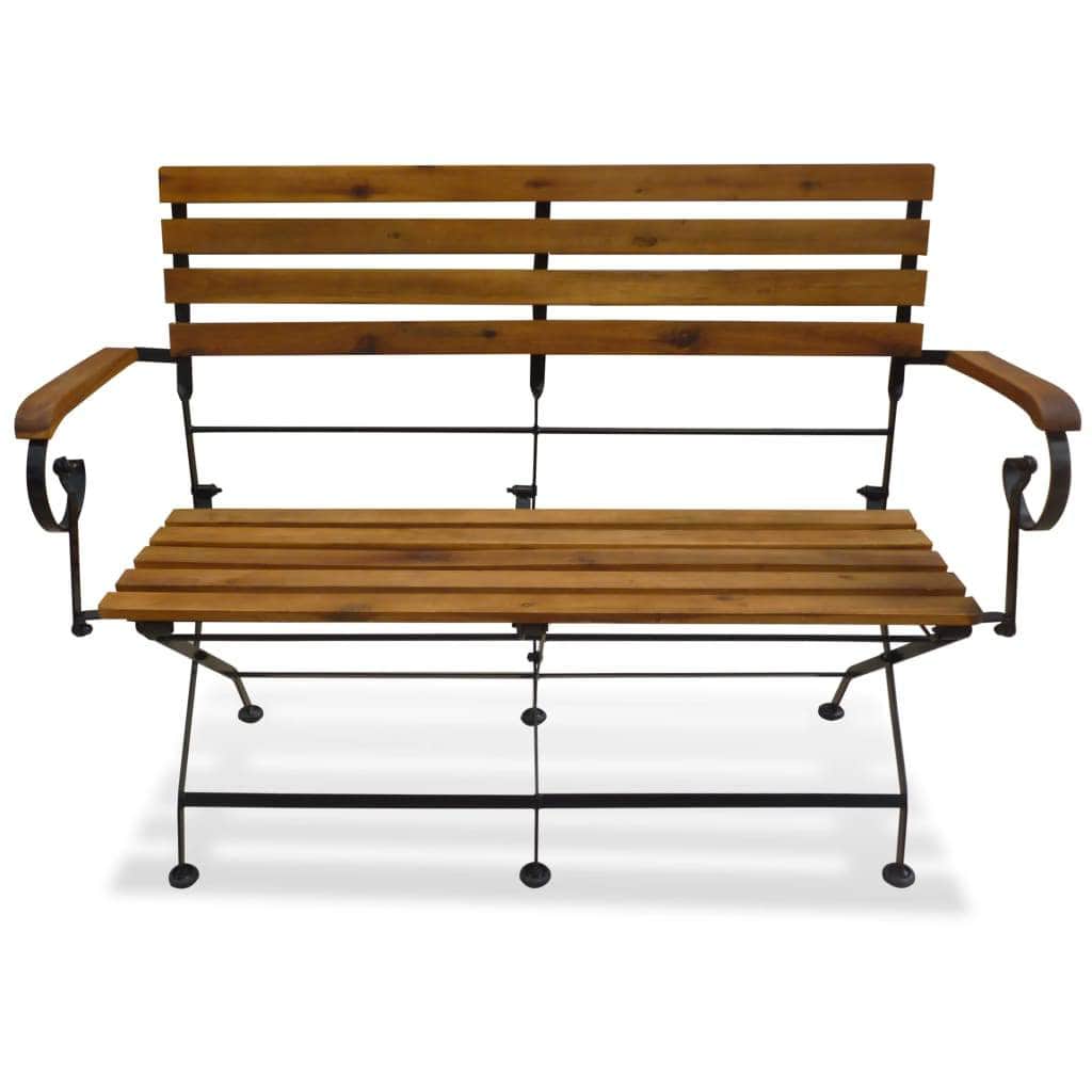 Folding Garden Bench 112 cm Solid Acacia Wood - Simple deals