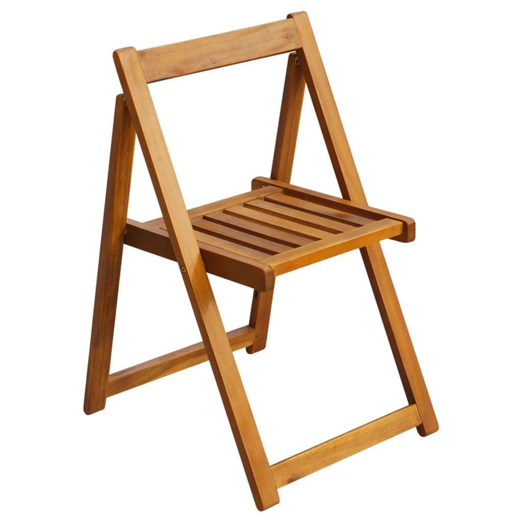 Folding Garden Chairs 2 pcs Solid Acacia Wood - Simple deals