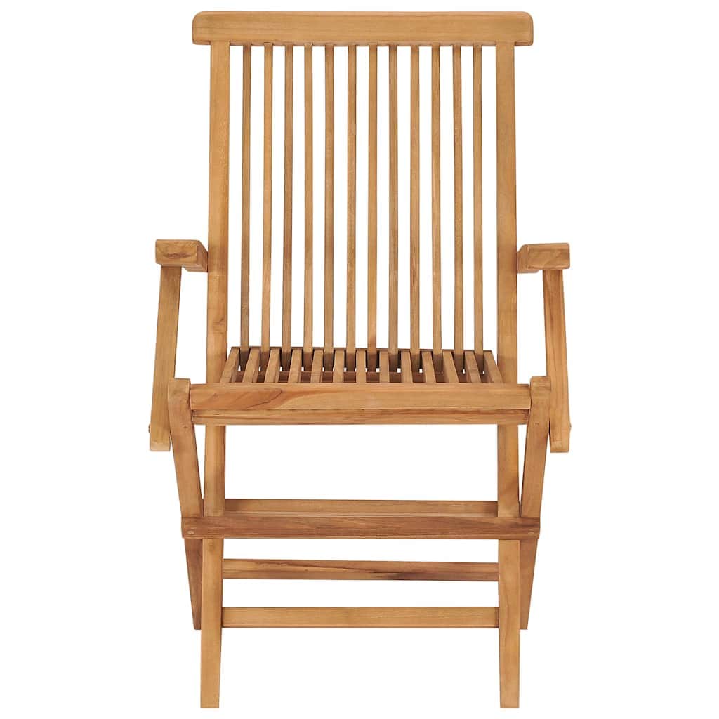 Folding Garden Chairs 2 pcs Solid Teak Wood - Simple deals