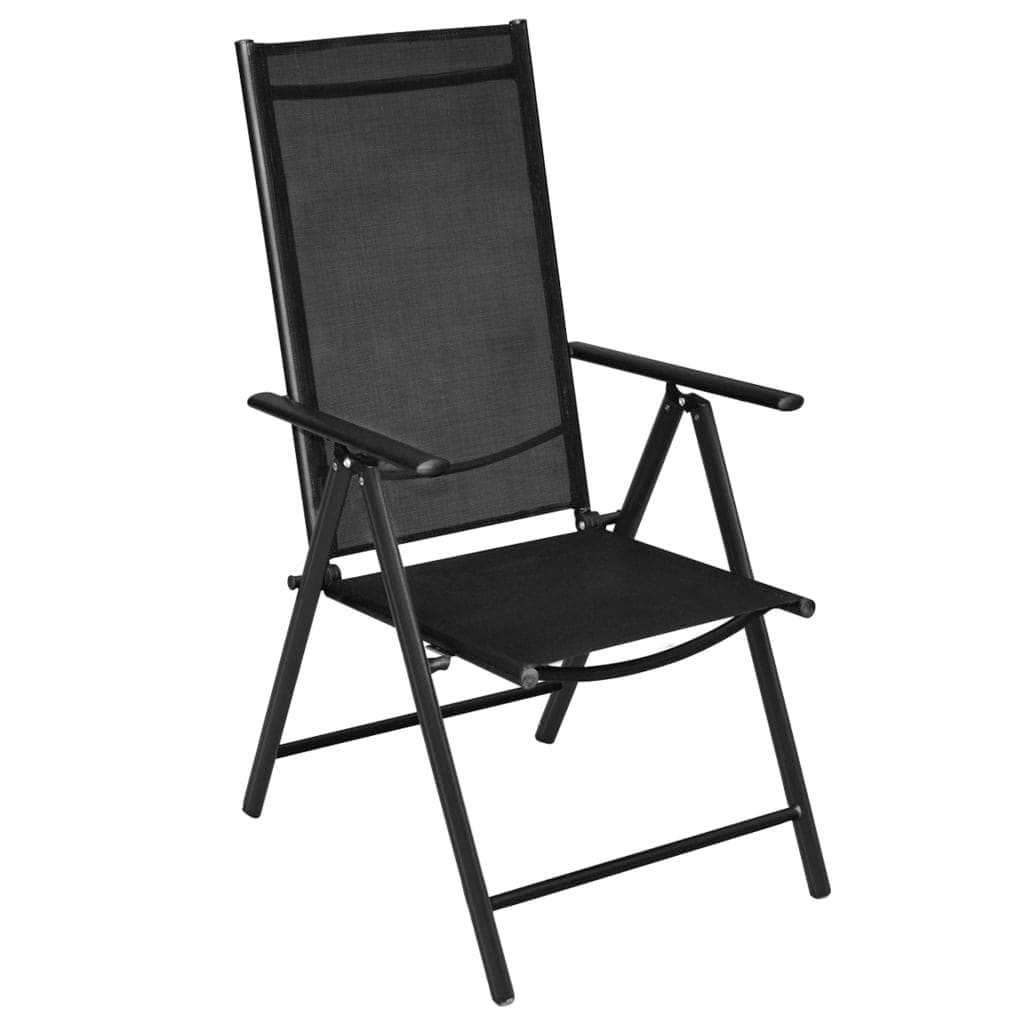 Folding Garden Chairs 4 pcs Aluminium and Textilene - Simple deals