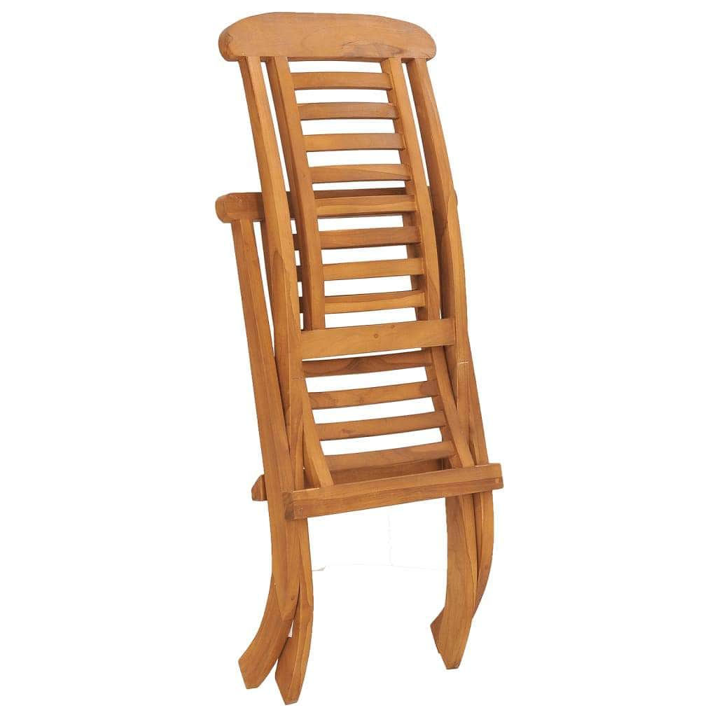 Folding Garden Chairs Solid Teak Wood