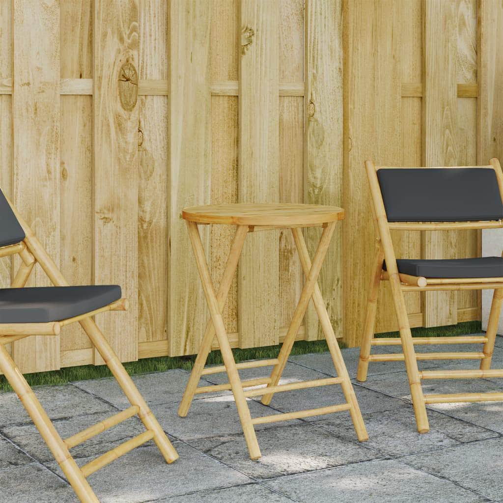 Folding Garden Table cm Bamboo with Bamboo finish