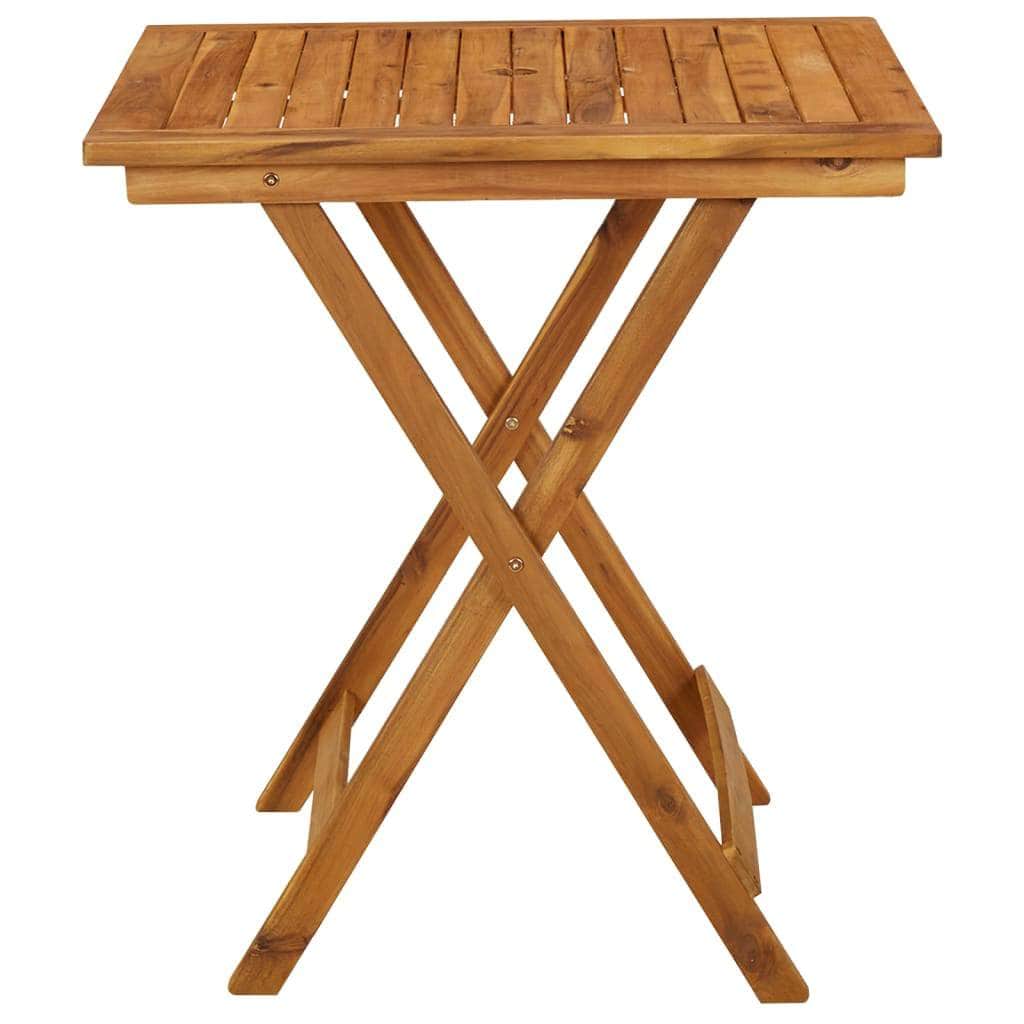 Outdoor Tables - Folding Garden Table Solid Acacia Wood
