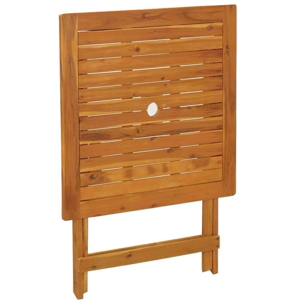 Folding Garden Table Solid Acacia Wood | Acacia finish