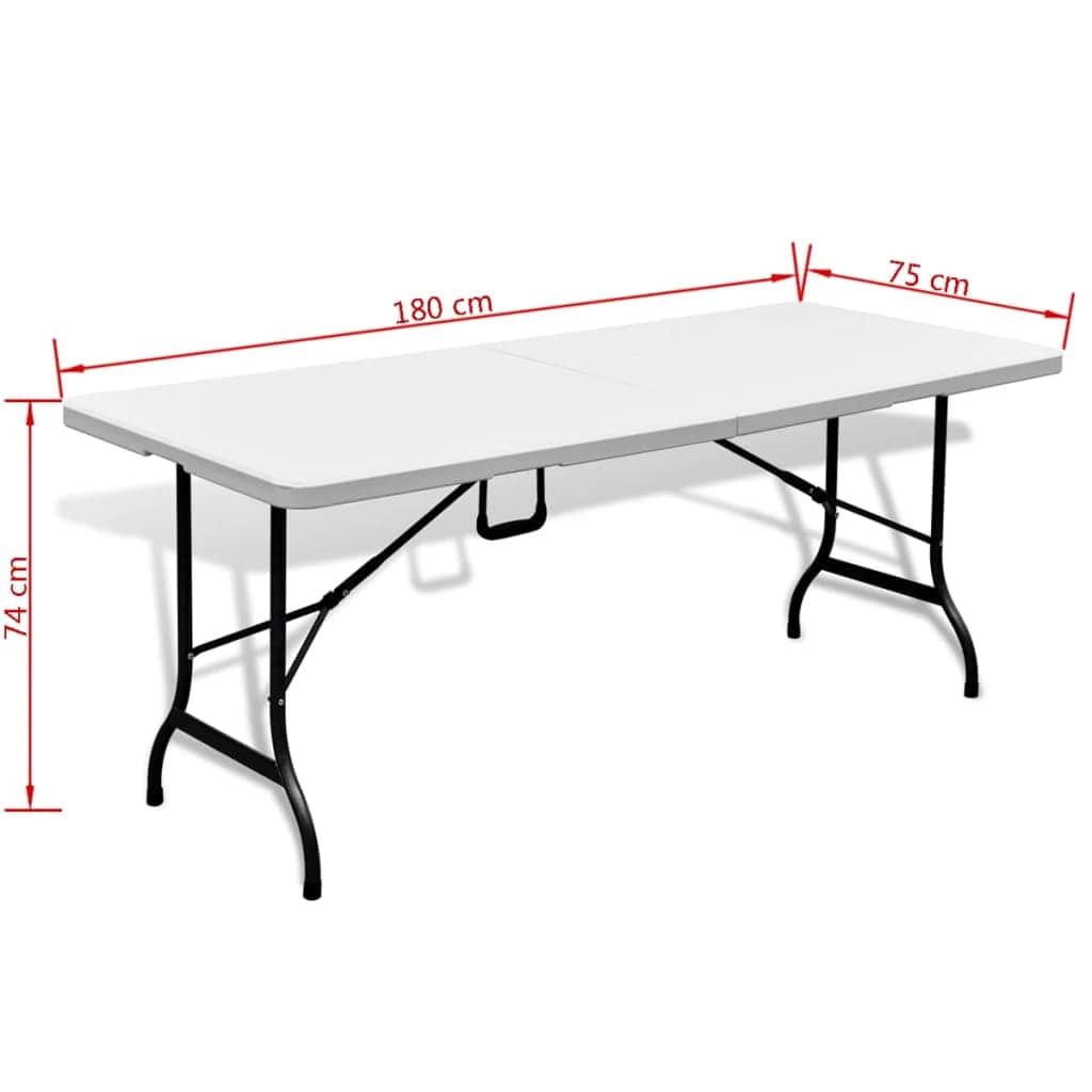 Folding Garden Table White  HDPE
