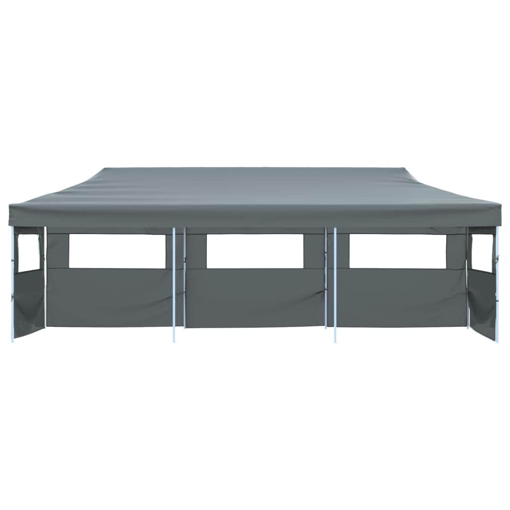 Folding Pop-up Party Tent with 5 Sidewalls  Anthracite