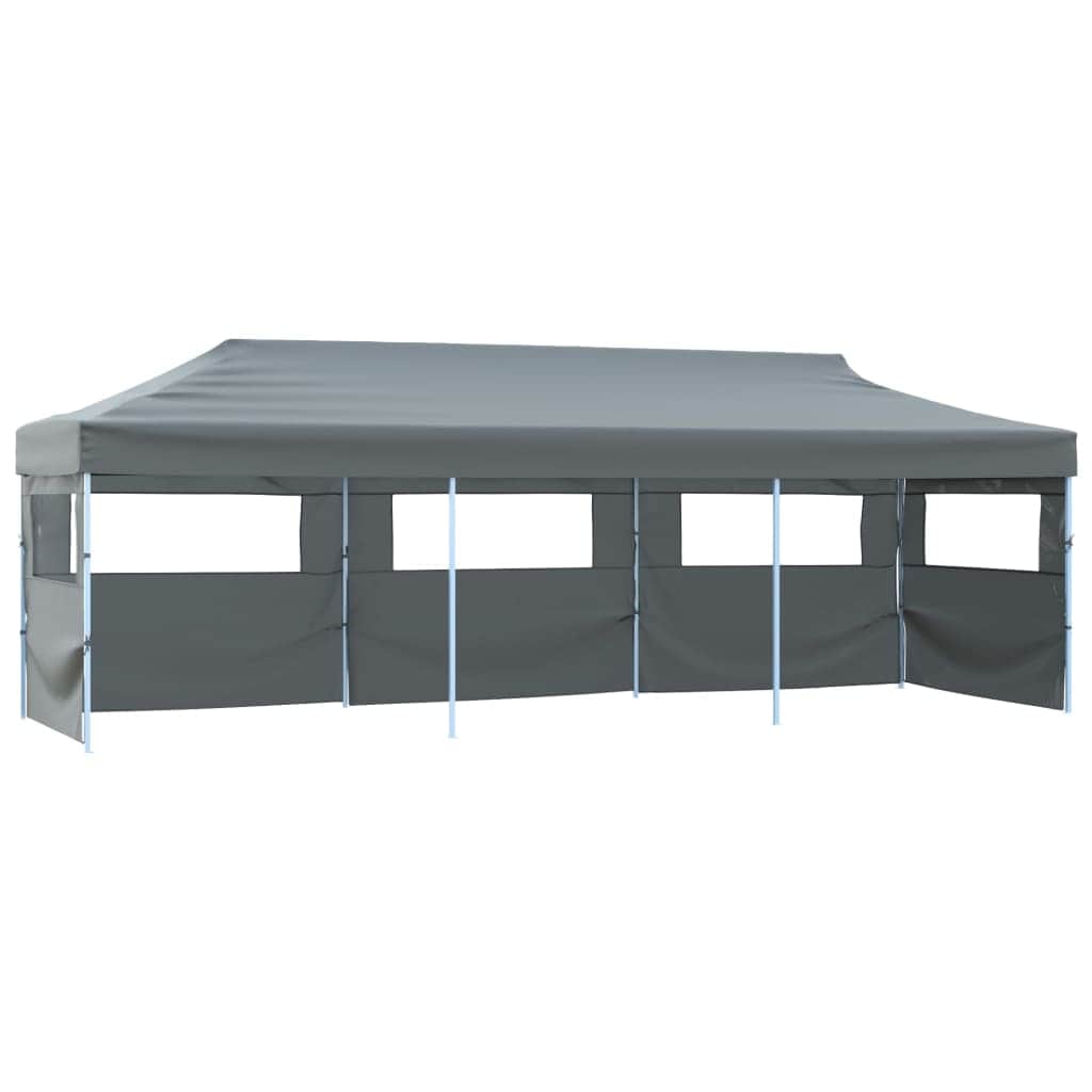 Folding Pop - up Party Tent with 5 Sidewalls Anthracite - Simple deals
