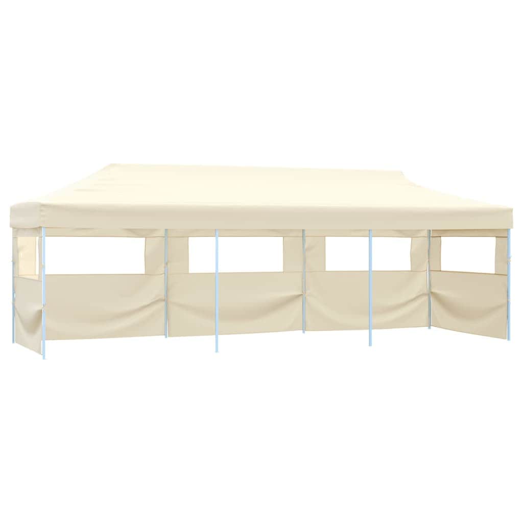 Folding Pop - up Party Tent with 5 Sidewalls Cream - Simple deals