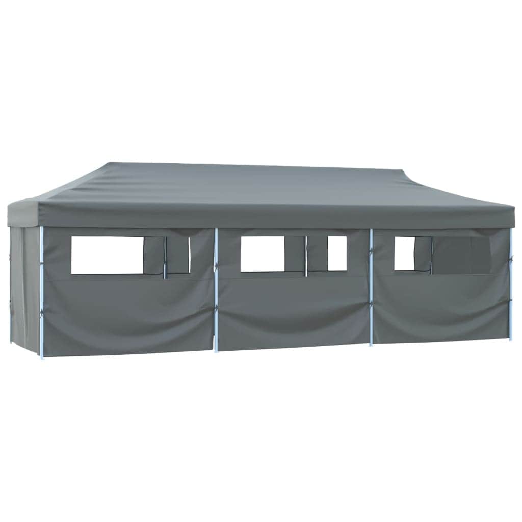 Folding Pop - up Party Tent with 8 Sidewalls Anthracite - Simple deals