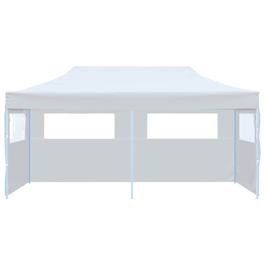 Folding Pop-up Partytent with Sidewalls Steel White