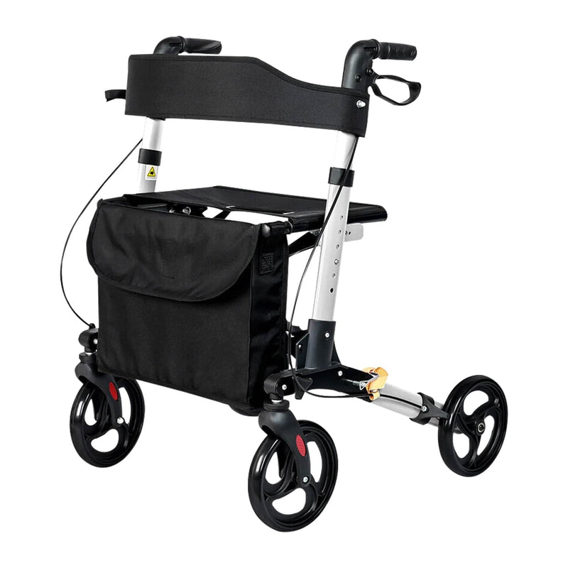 Folding Rollator Walker Lightweight Adjustable Mobility Aid