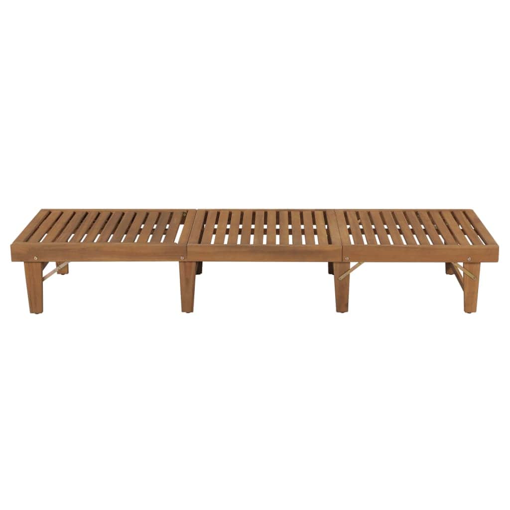 Folding Sun Lounger Solid Acacia Wood - Simple deals