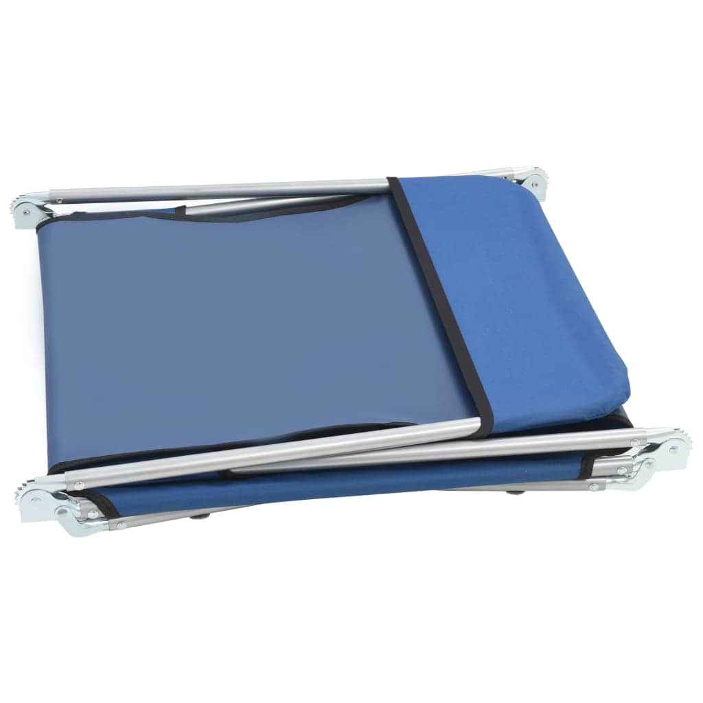 Folding Sun Loungers 2 pcs Steel and Fabric Blue - Simple deals