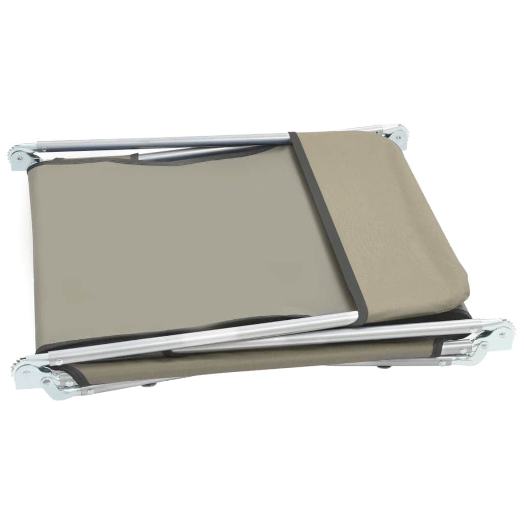 Folding Sun Loungers 2 pcs Steel and Fabric Taupe - Simple deals