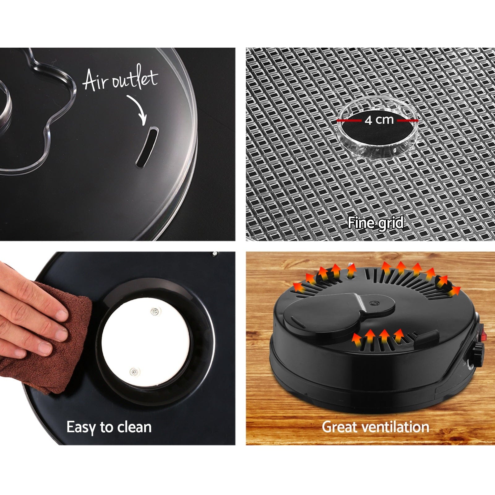 5 Trays Food Dehydrator Fruit Dryer Black/White | Food Dehydrators - photo 23