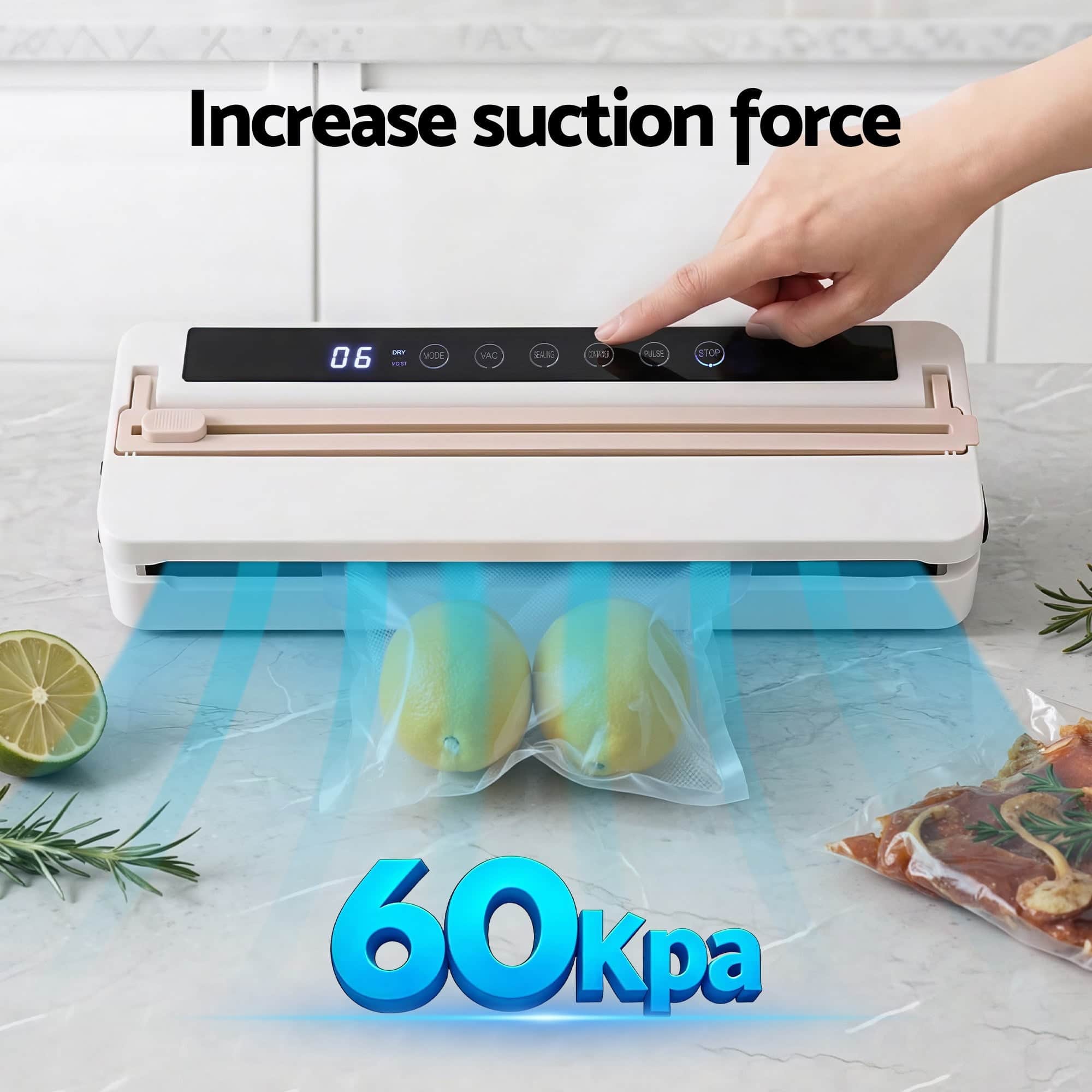 Food Vacuum Sealer Machine 110W Auto Seal 6 Modes Fresh Storage Bags