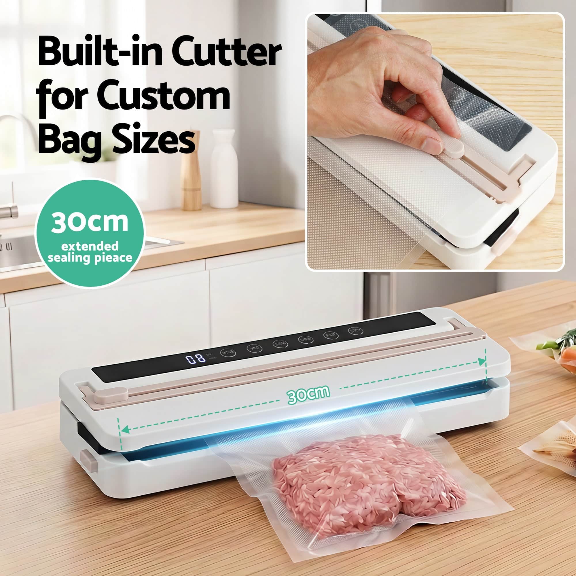 Food Vacuum Sealer Machine 110W Auto Seal 6 Modes Fresh Storage Bags