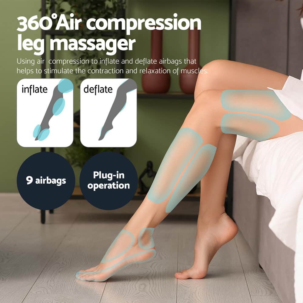 Foot Massager Leg Knee Massager with Air Compression 3 Massage Modes Heating