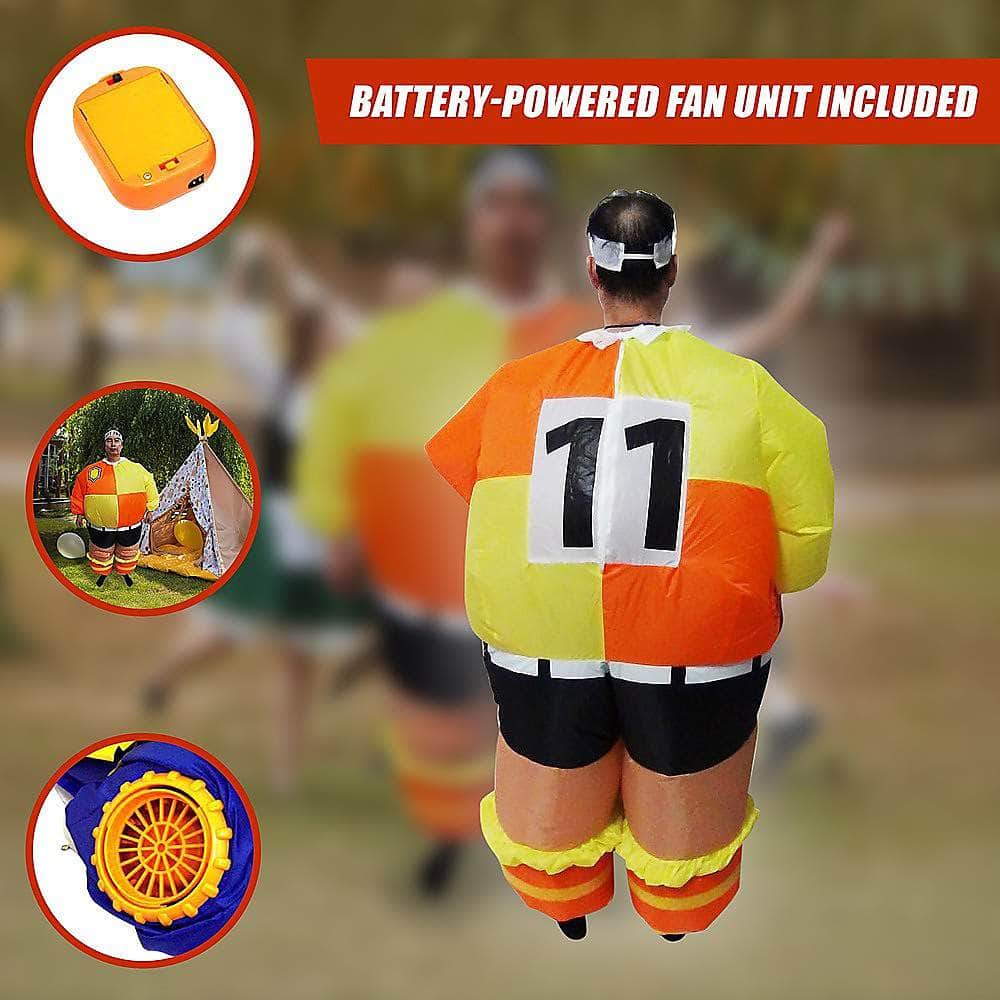 FOOTBALL Fancy Dress Inflatable Suit -Fan Operated Costume