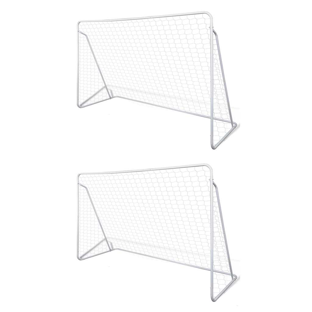 Football Goal Nets Steel 2 pcs
