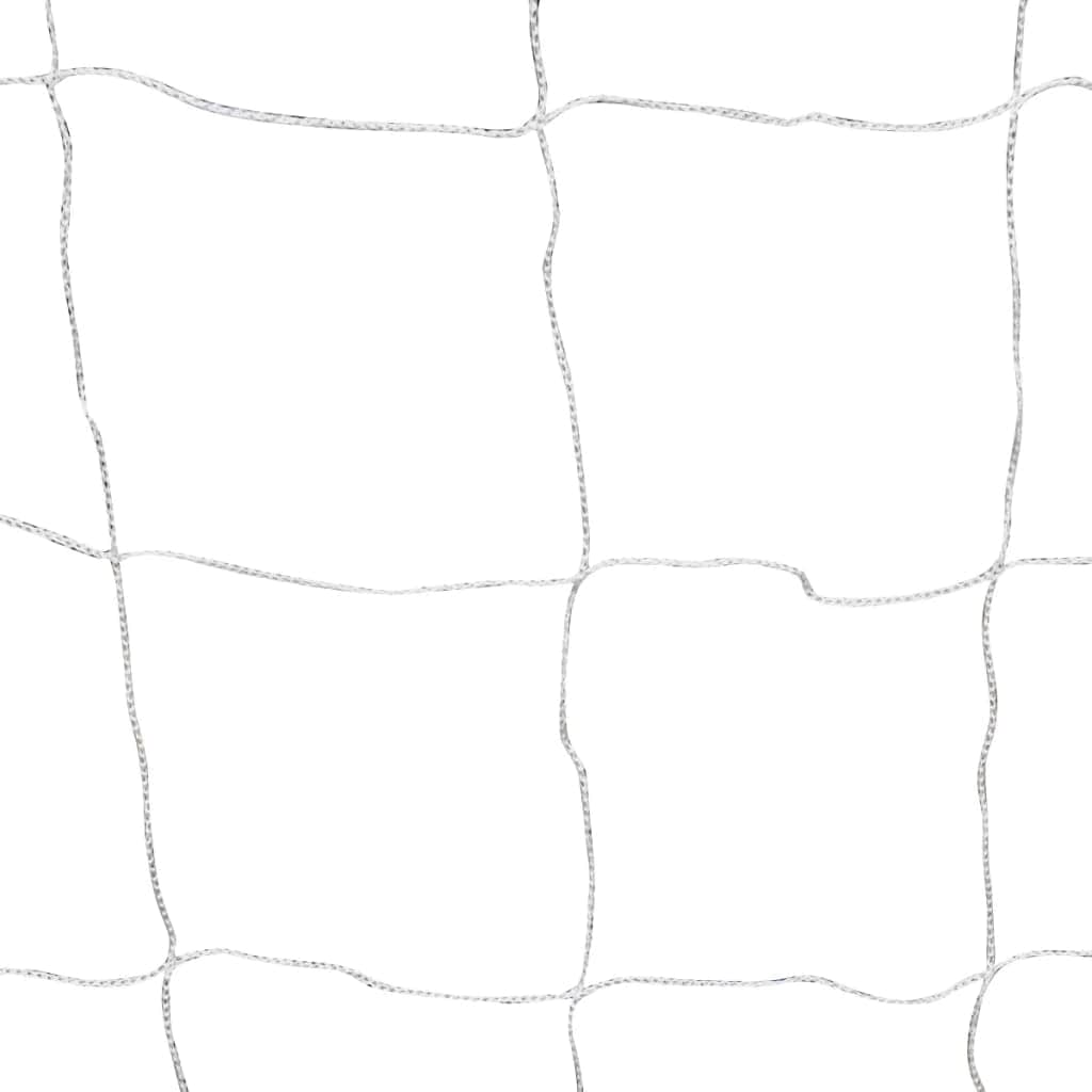 Football Goals 2 pcs with Nets Steel White