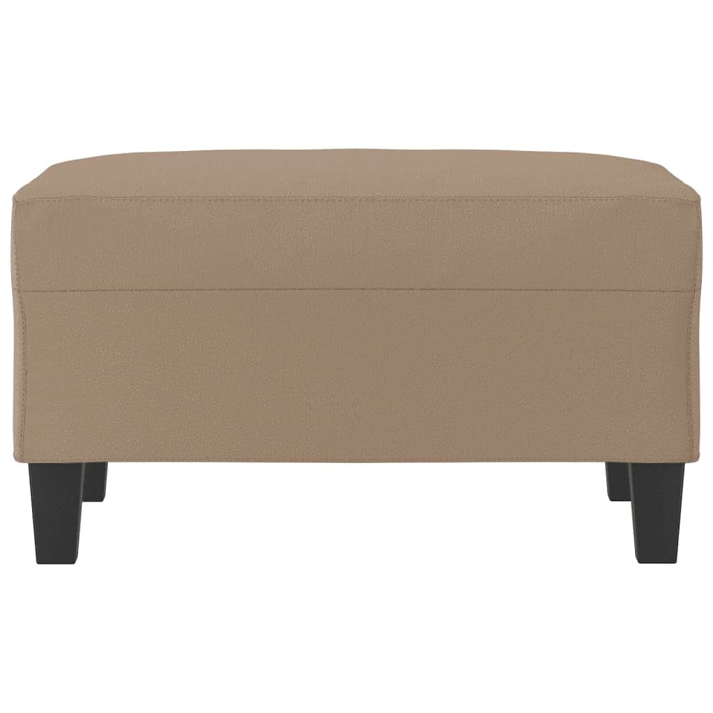 Footstool Cappuccino Faux Leather