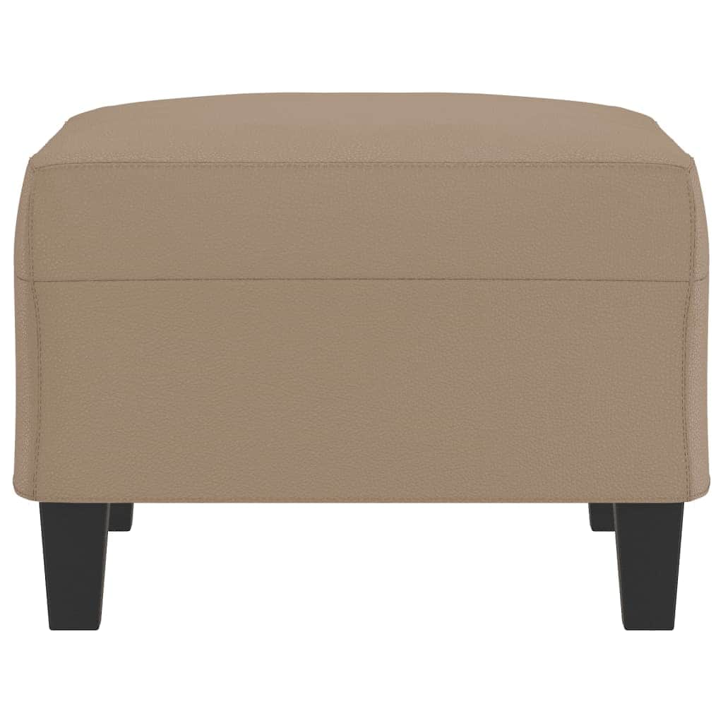 Footstool Cappuccino Faux Leather