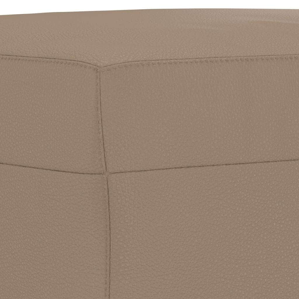Footstool Cappuccino Faux Leather